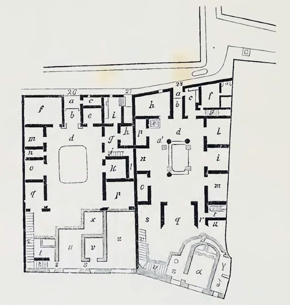 VIII.2.26 and VIII.2.28 Pompeii. Plans in NdS 1888. (Note: different room numbers). 

See Notizie degli Scavi di Antichita, 1888, p.510. 
